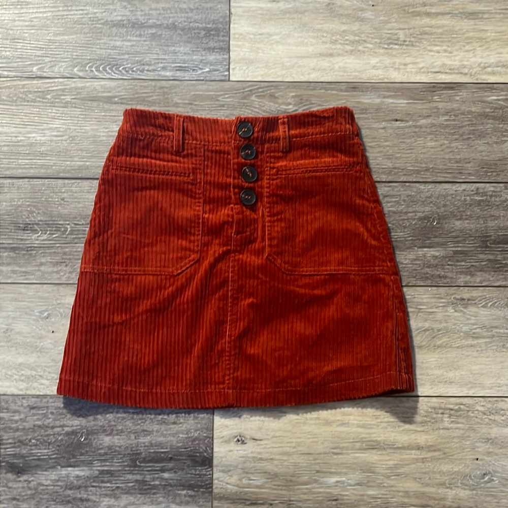 Orange 60’s Corduroy Skirt